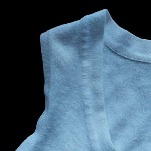 White Soft Knit Vest - Knit Scoop Tank Top - Size Large - Picture 3 of 3